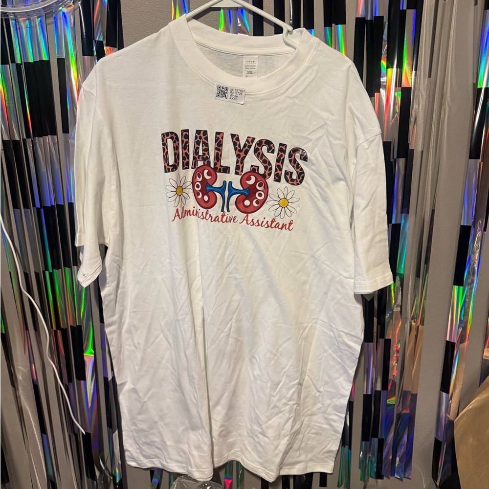 Dialysis Administrative Assistant Short-Sleeve Tee - White
